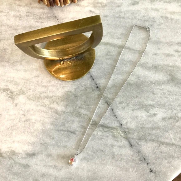 Sterling Silver Rainbow Zircon Stone Pink Yellow Turtle Pendant Necklace - Picture 2 of 4